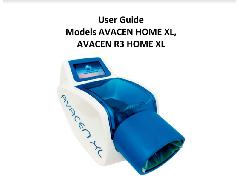 AVACEN HOME XL USER GUIDE